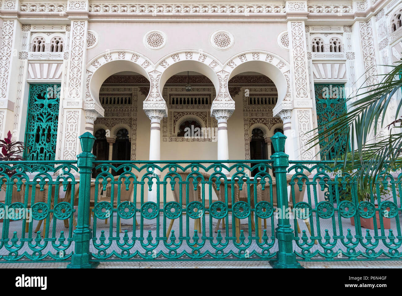 Vue extérieure de l'Palacio de Valle, Valle's Palace, à Punta Gorda, Cienfuegos, Cuba. Banque D'Images