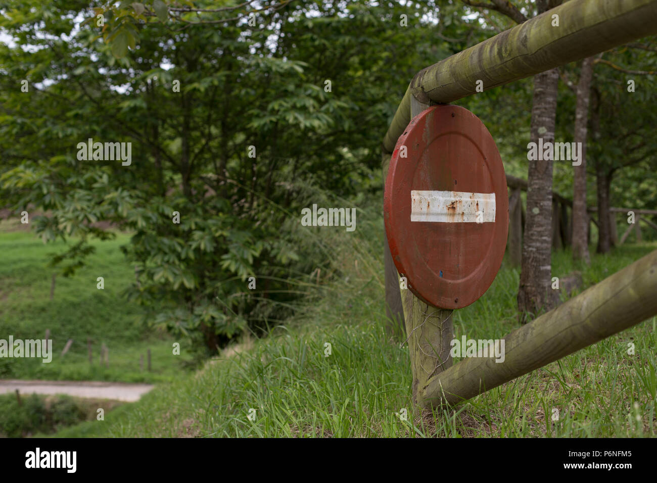 N'entrez pas signer Banque D'Images