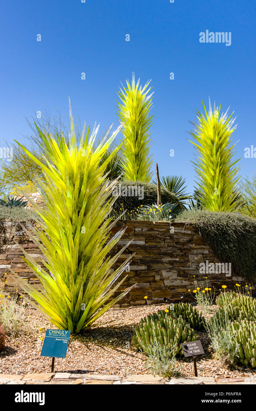 Chihuly Desert Tours à Jardin botanique du Désert, Phoenix Banque D'Images