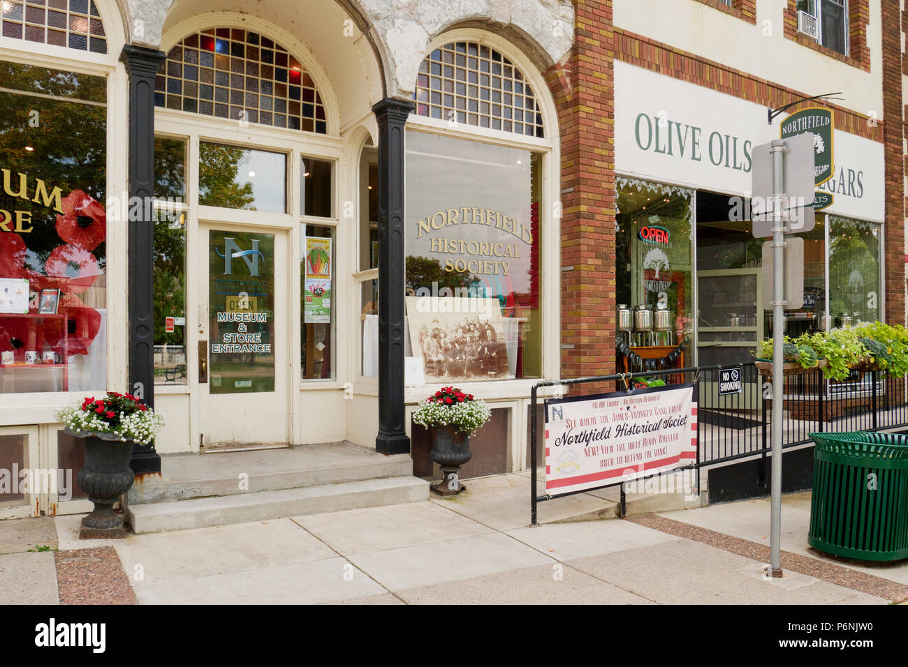Société historique de Northfield, Scriver bâtiment. Northfield, Minnesota, site de l'échec de James Gang bank robery plus jeunes. Banque D'Images