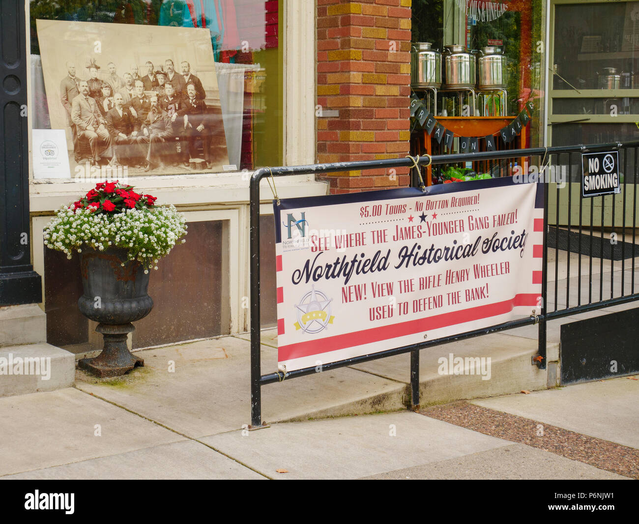 Inscrivez-vous la promotion de parcours historique, Gang James-Younger, vol de banque, Northfiield Minssesota. Banque D'Images