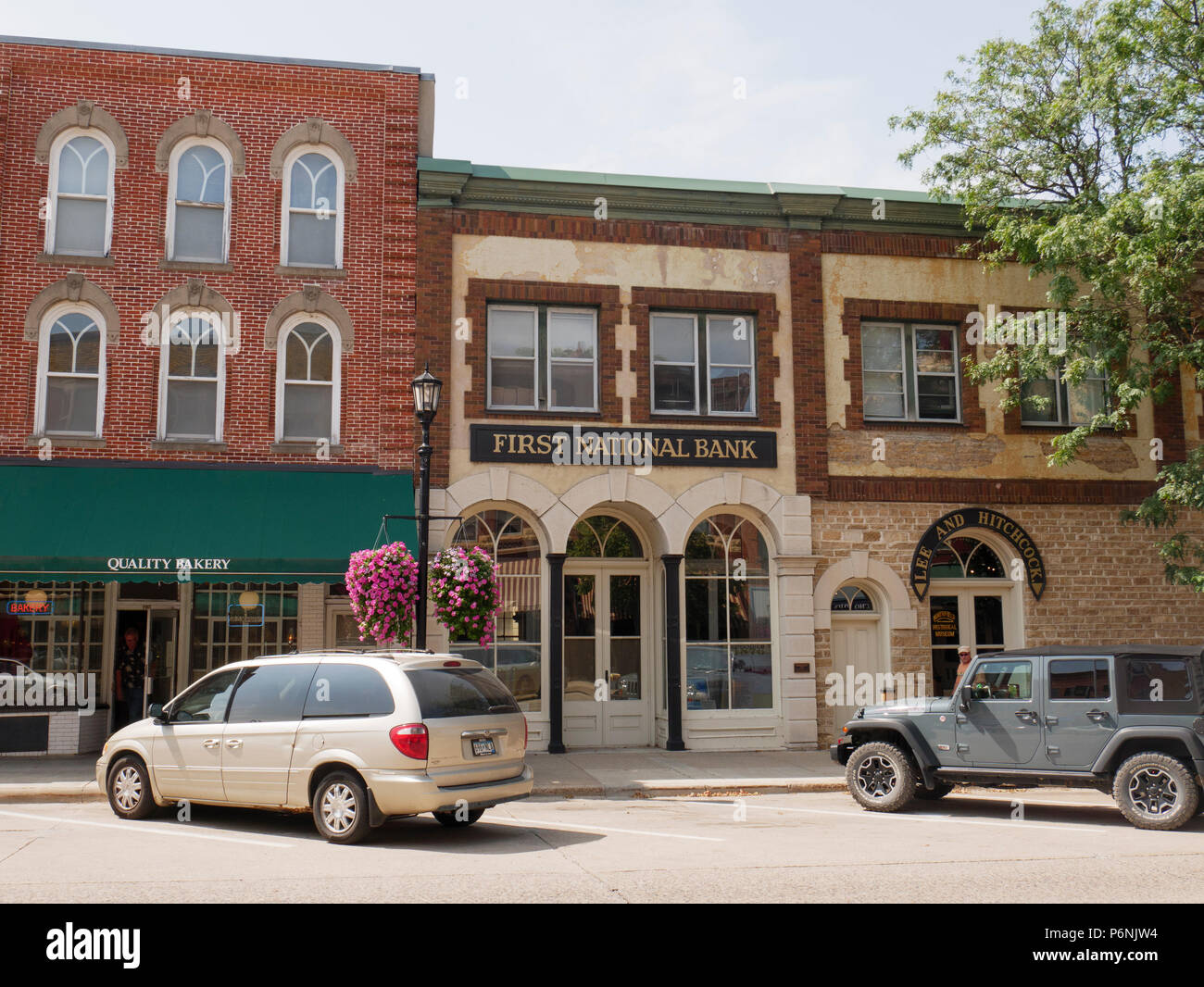 First National Bank, Northfield, Minnesota. Site de James/jeune gang tentative de vol a échoué. Banque D'Images