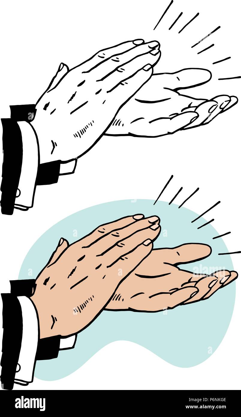 Une Paire De Mains Homme Applaudissement Dans Les Applaudissements Image Vectorielle Stock Alamy