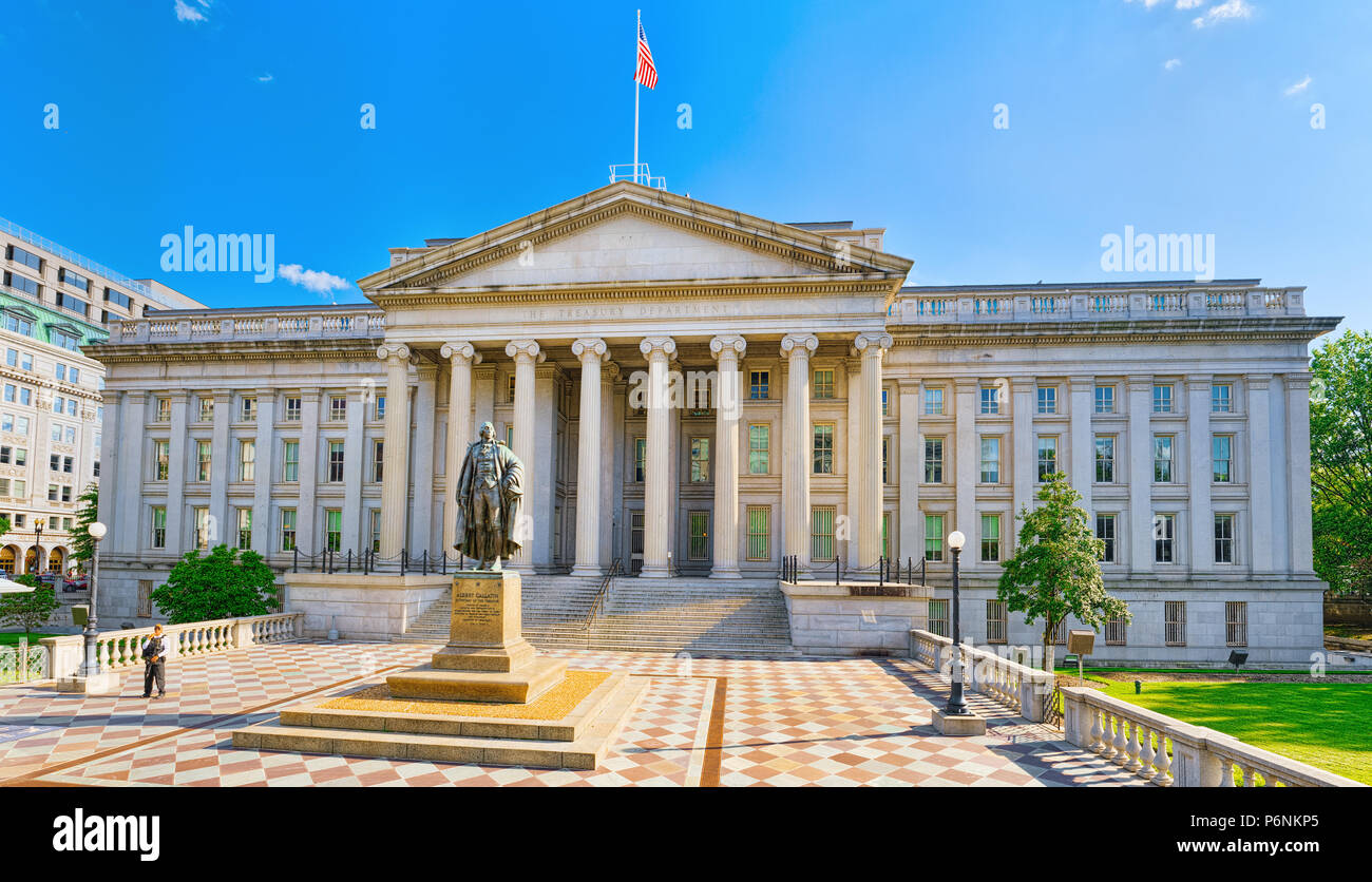 Washington, DC, USA - septembre 09,2017 : Façade Département américain du Trésor et le Bureau de l'Inspecteur général. Banque D'Images