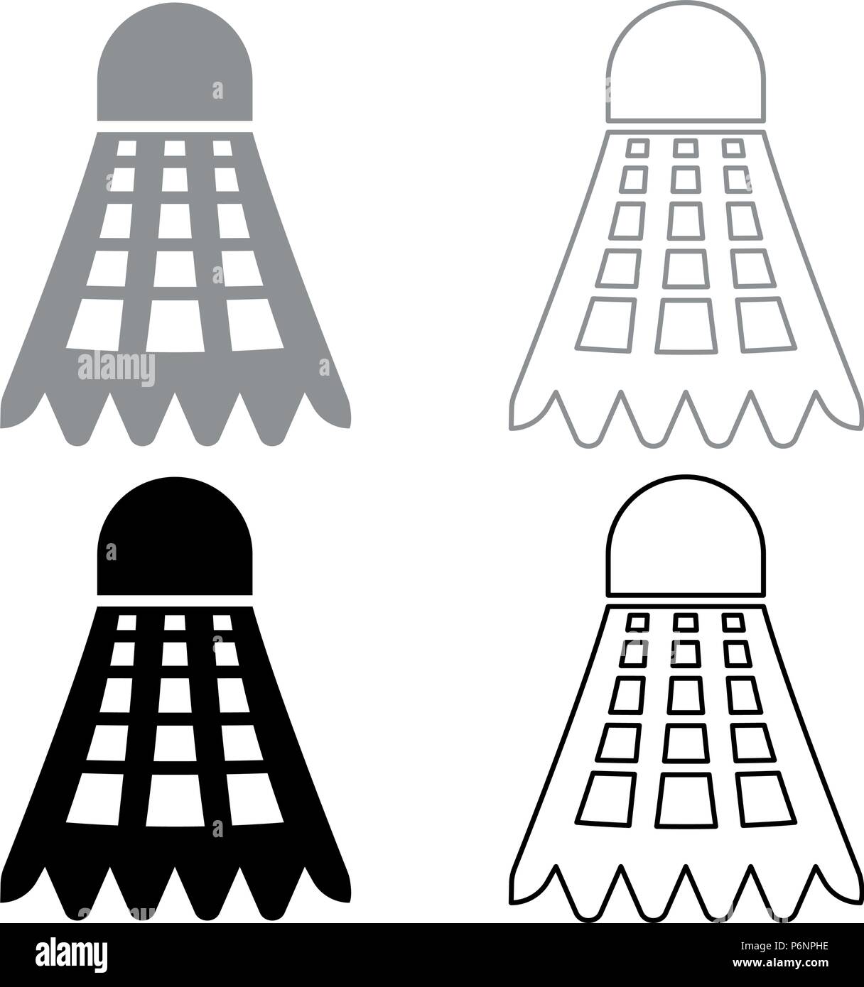 Volant de couleur noir gris icon set I télévision image simple style Illustration de Vecteur