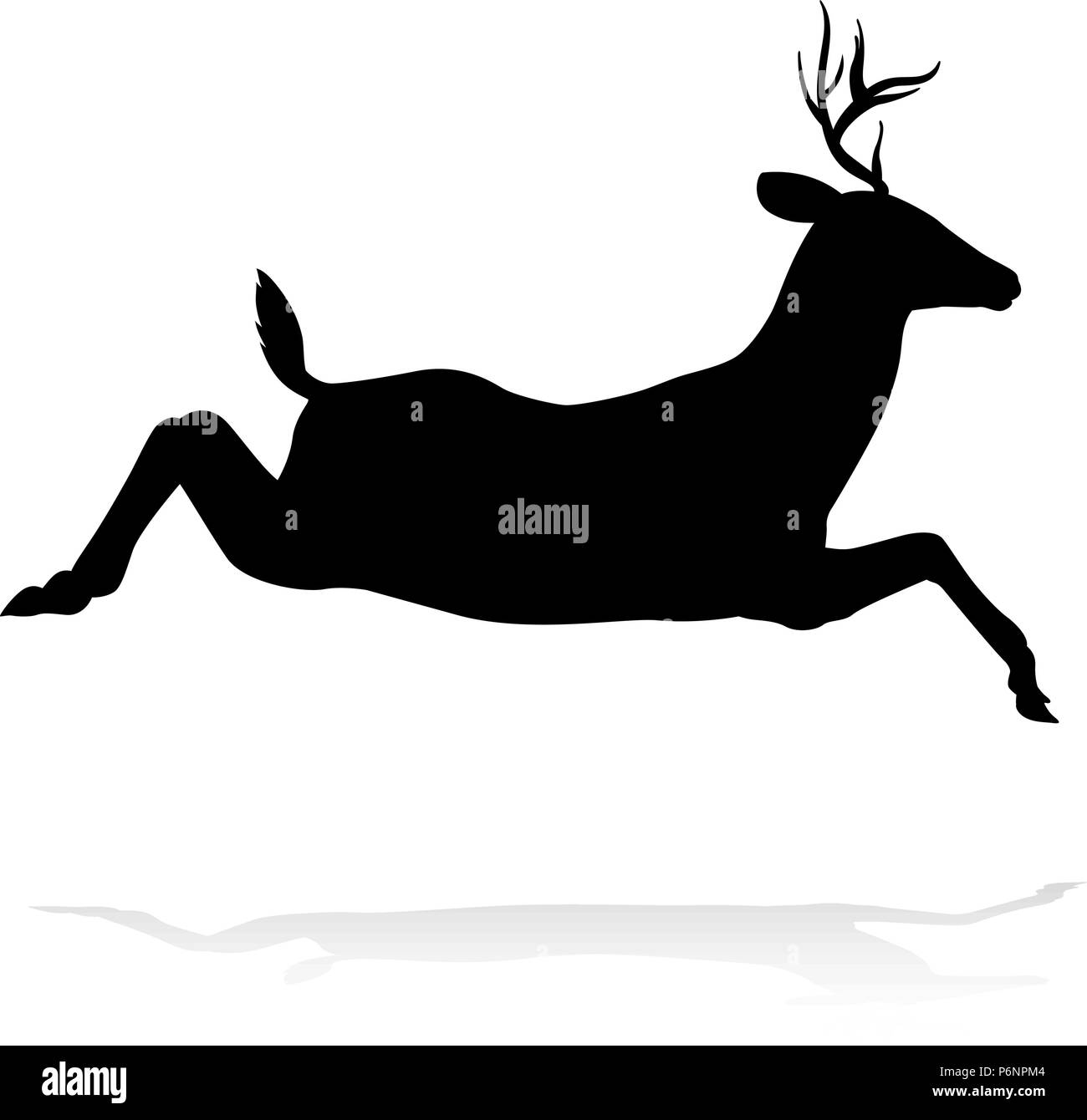 Silhouette Animal Deer Illustration de Vecteur