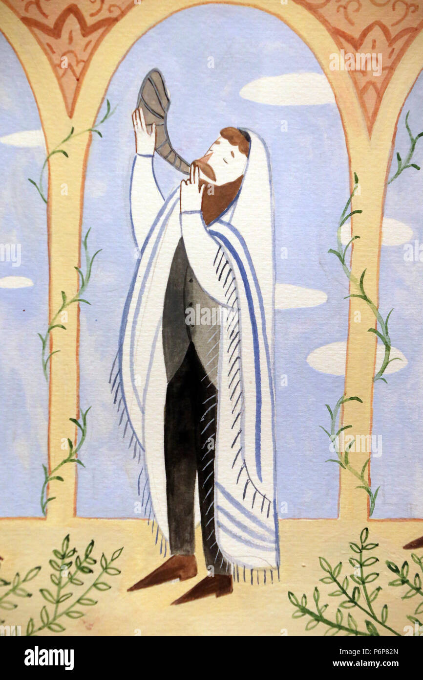 Musée juif de la Suisse. Bâle. Shofar. Banque D'Images