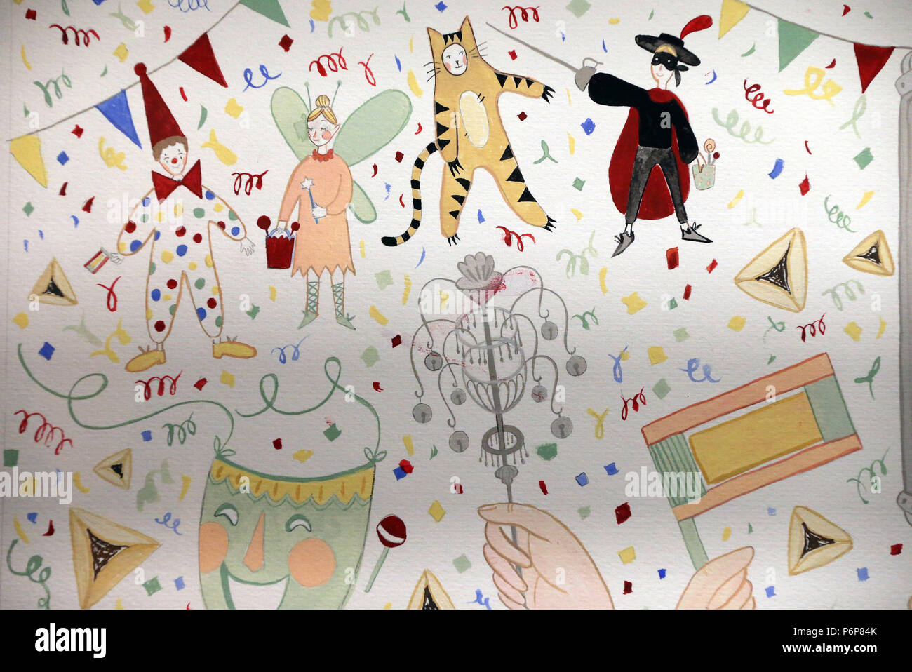 Musée juif de la Suisse. Bâle. Pourim. Banque D'Images