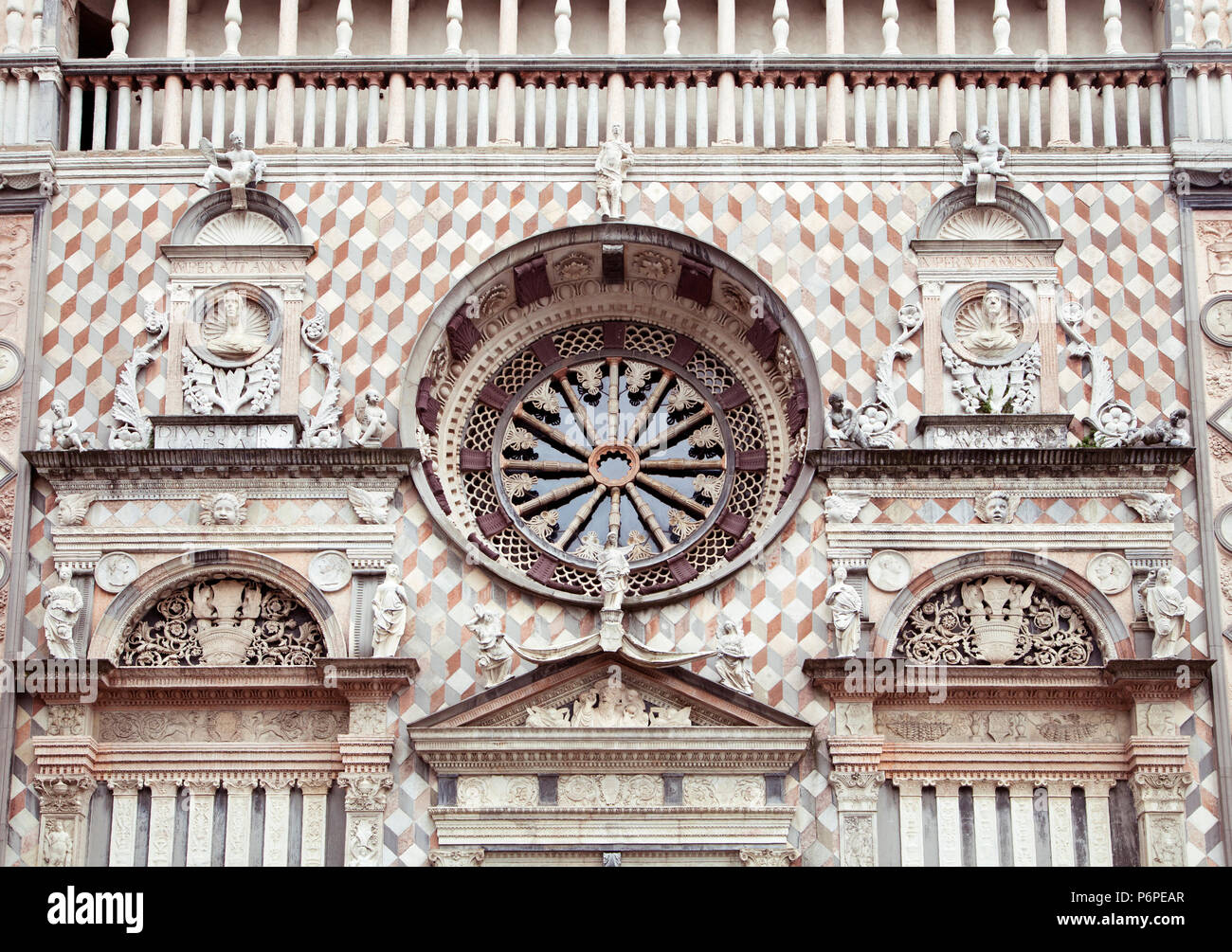 Rose de Cappella Colleoni, Bergame, Italie Banque D'Images
