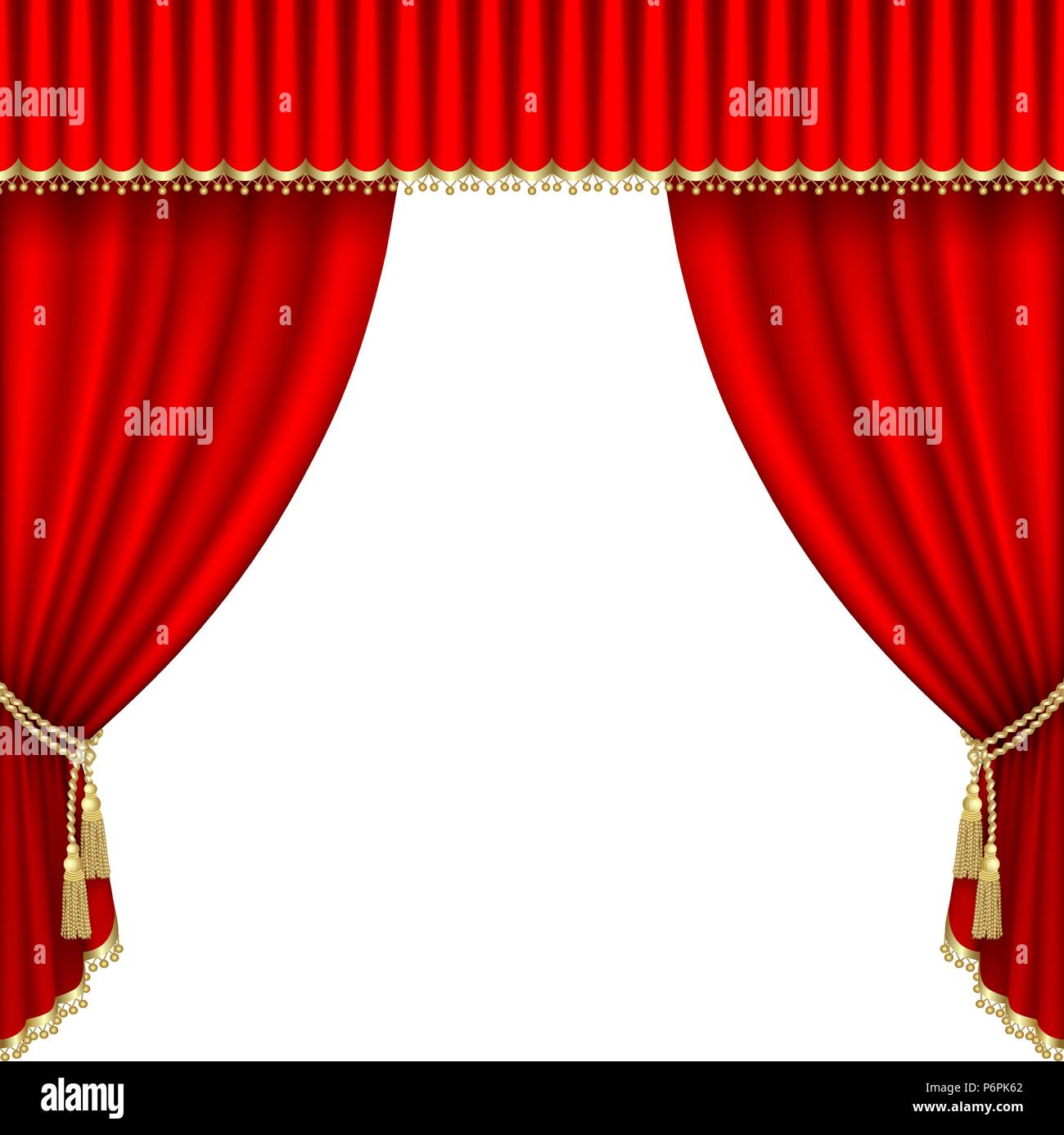 Scène de théâtre avec rideau rouge. Masque de découpe. Mesh Image  Vectorielle Stock - Alamy