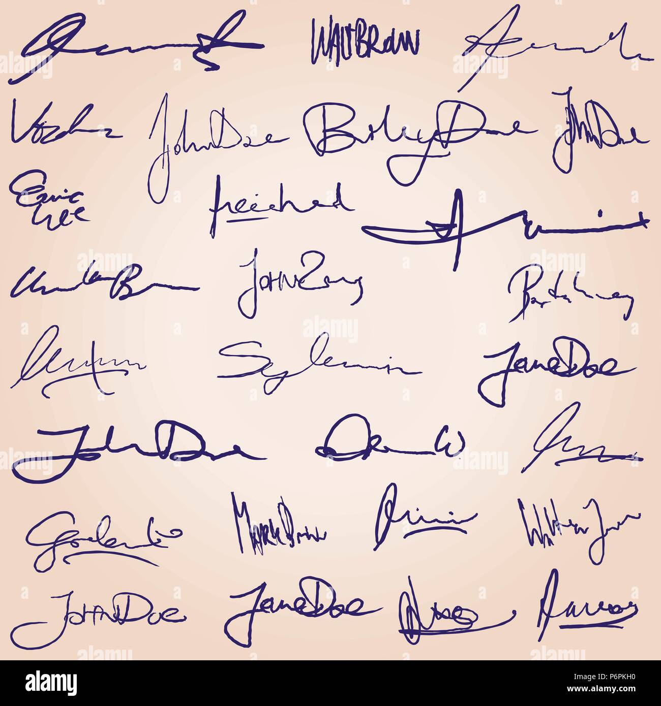 Collecte Des Signatures Manuscrites Contrat Personnel Ensemble De collecte-des-signatures-manuscrites-contrat-personnel-ensemble-de