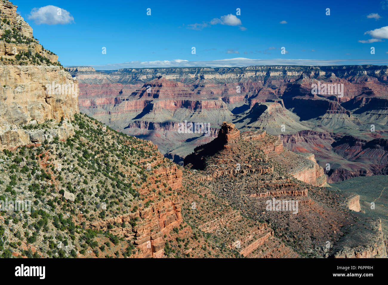 Grand Canyon vue de South Rim, Arizona, USA. Banque D'Images