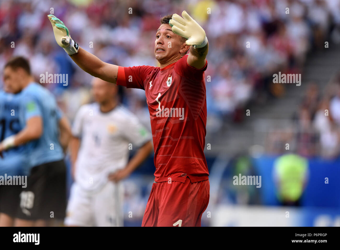 Samara, Russie - le 25 juin 2018. Le gardien uruguayen Fernando Muslera dans son 100e match pour l'équipe nationale d'Uruguay Coupe du Monde 2018 de la FIFA à l'encontre de Russ Banque D'Images