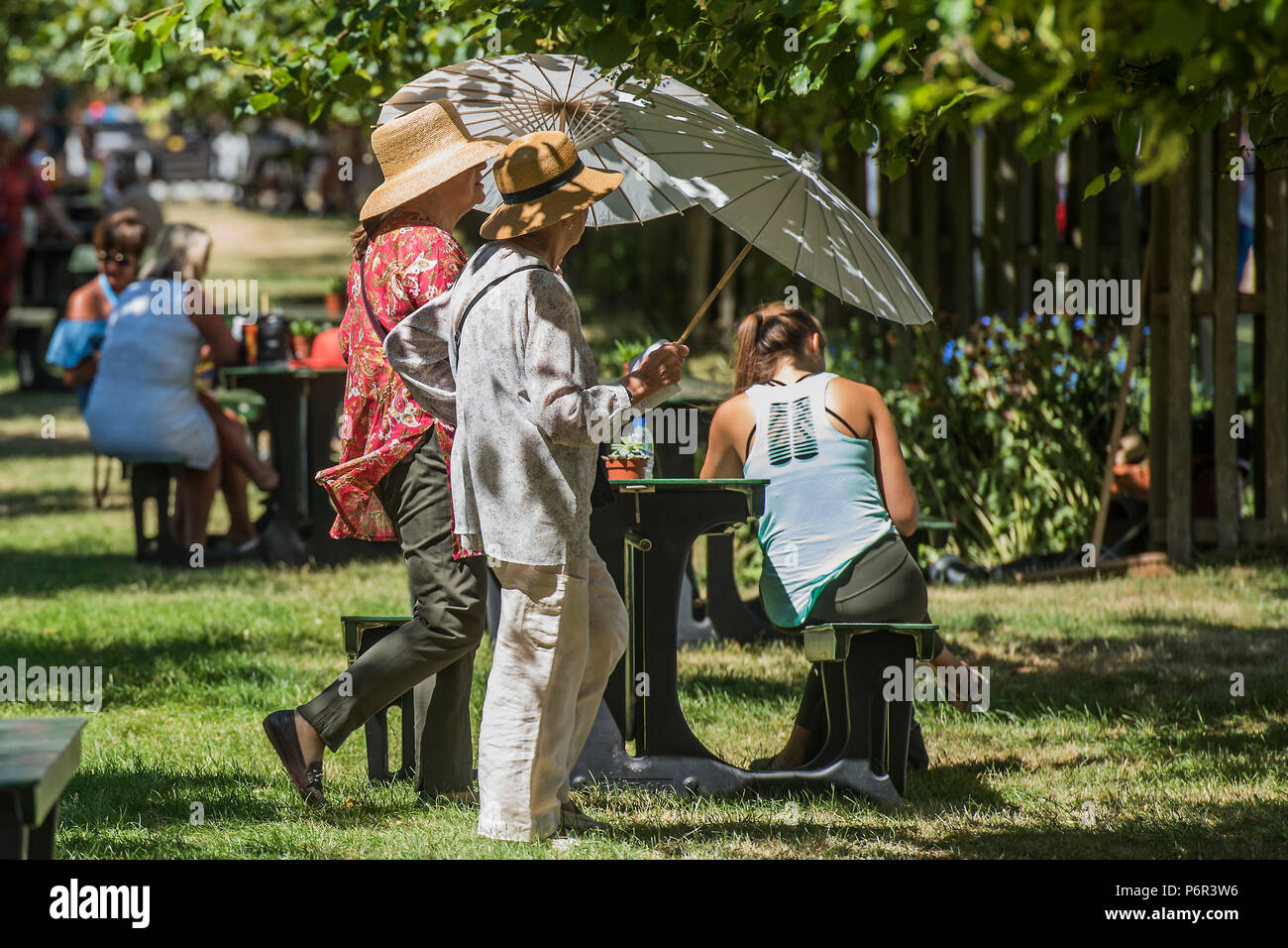 Londres, Royaume-Uni. 2e juillet 2018. Appuyez sur jour à la RHS Hampton Court Flower Show. Crédit : Guy Bell/Alamy Live News Banque D'Images