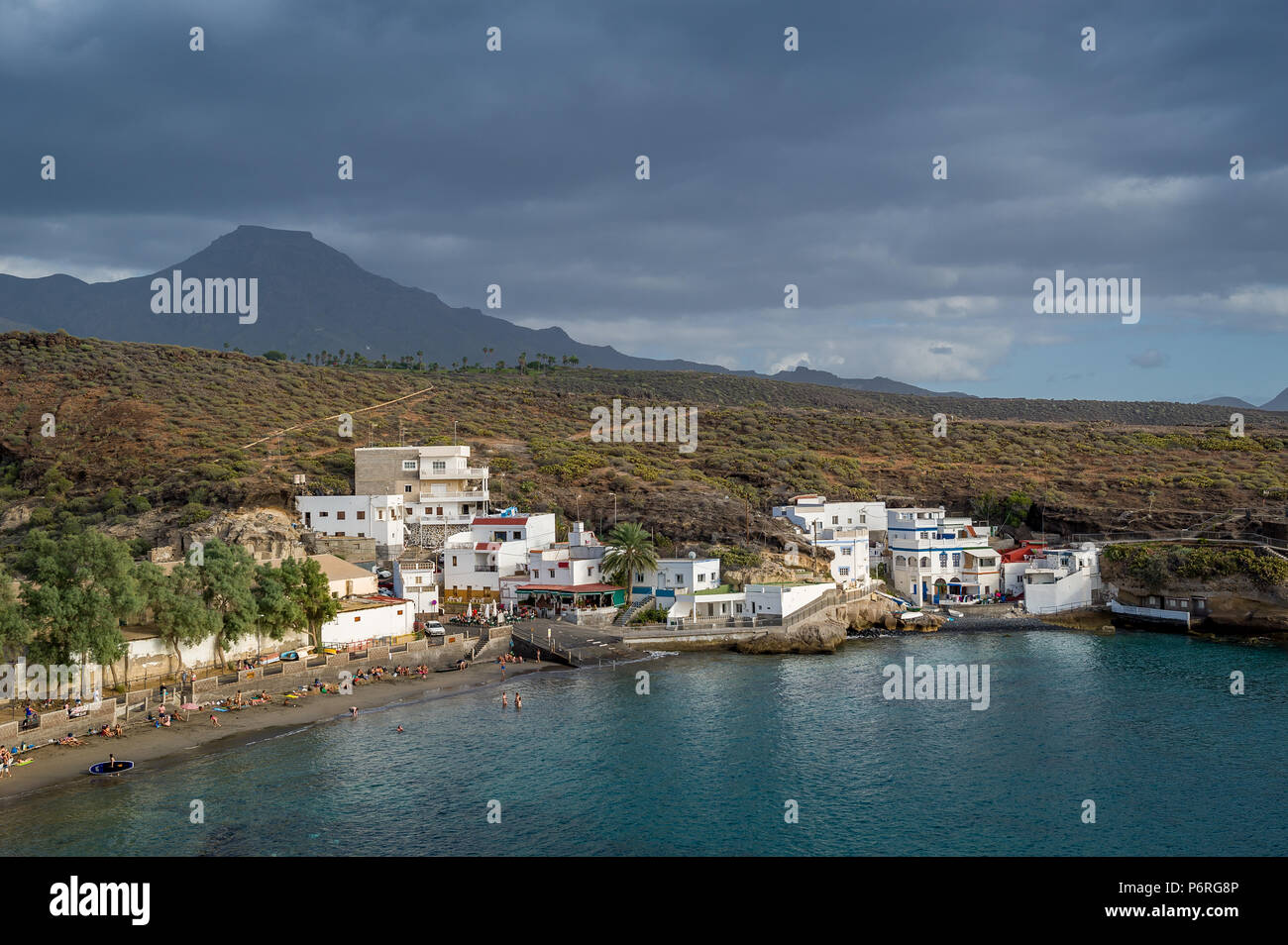 El Puertito bay, jolie petite plage, Tenerife, Canaries. Banque D'Images