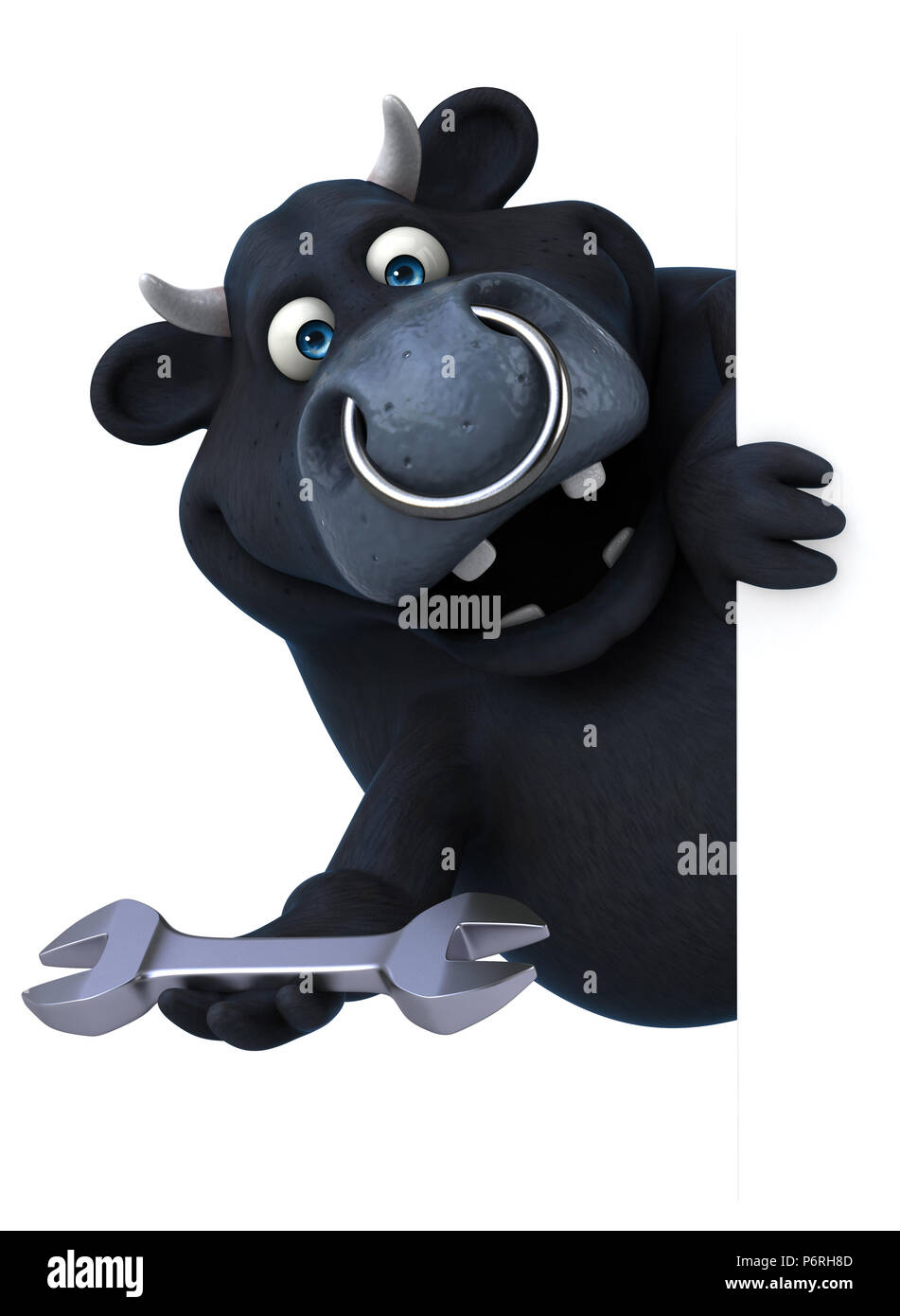 Black Bull, 3D Illustration Banque D'Images