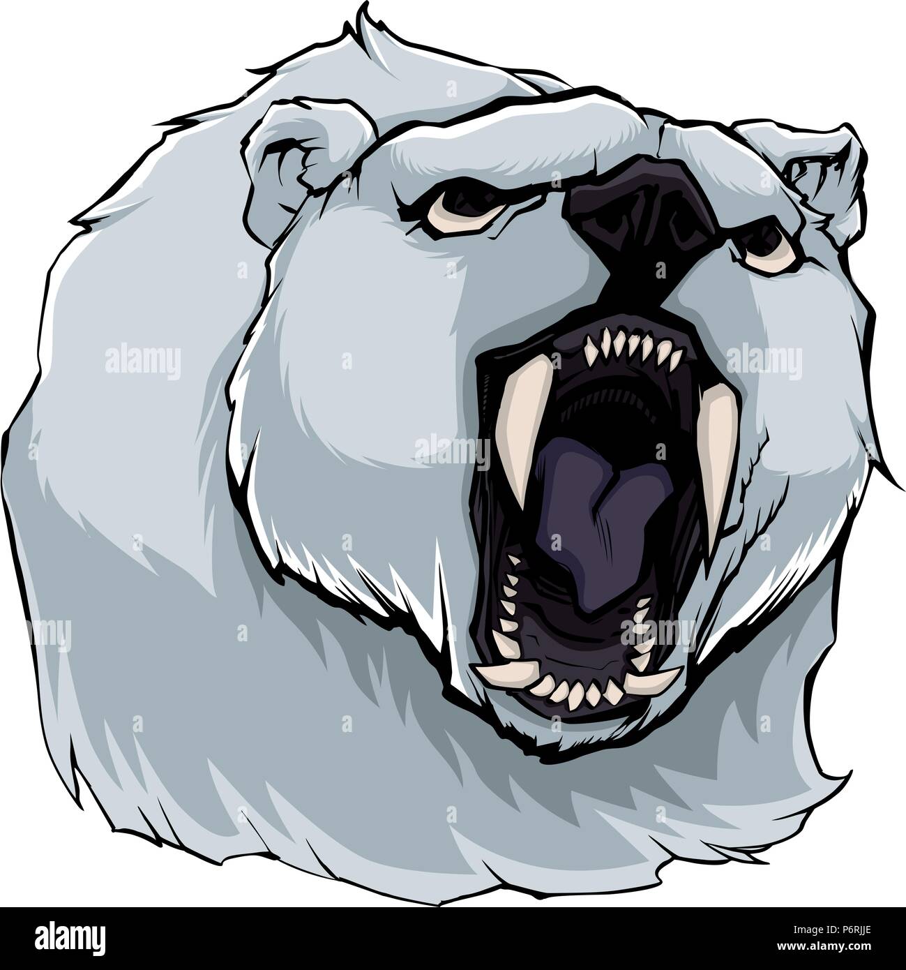 L'ours polaire en colère Illustration de Vecteur