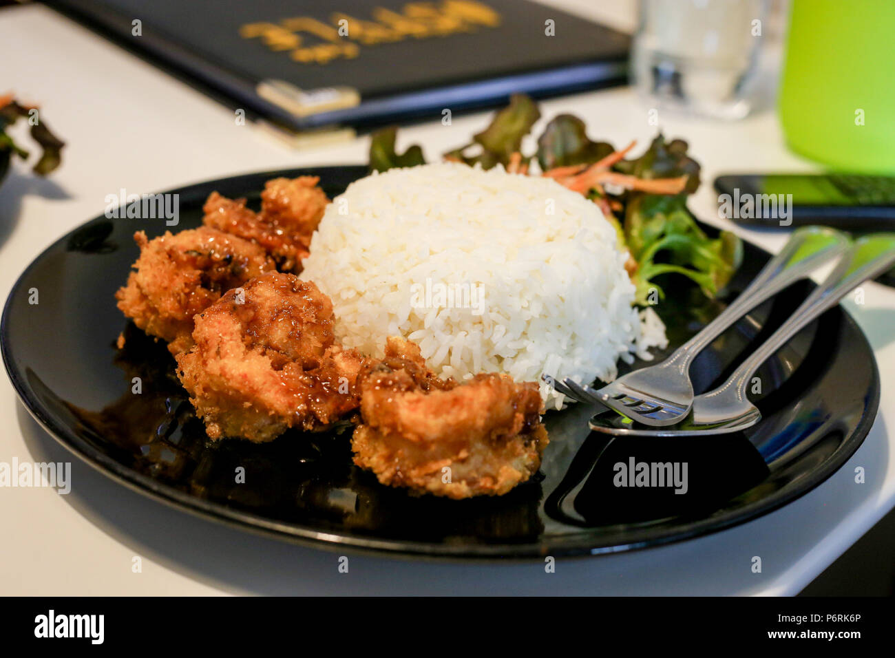 Riz aux crevettes frits Banque D'Images