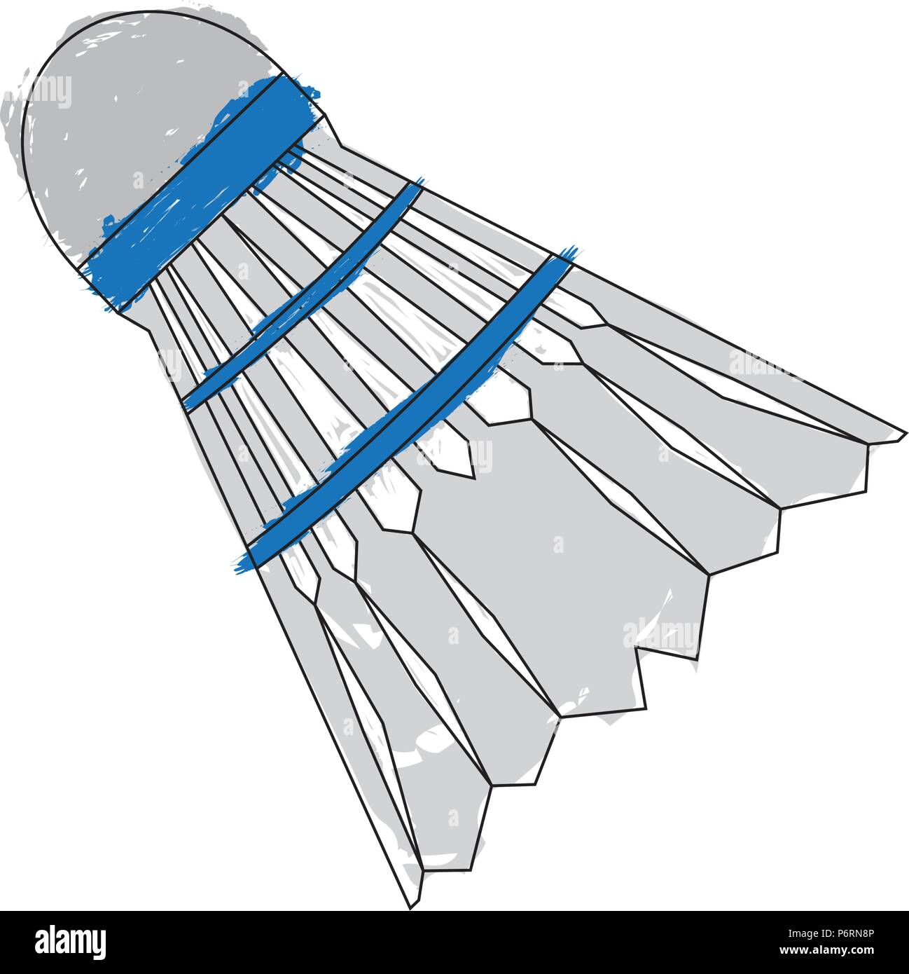 Croquis d'un volant de badminton Illustration de Vecteur