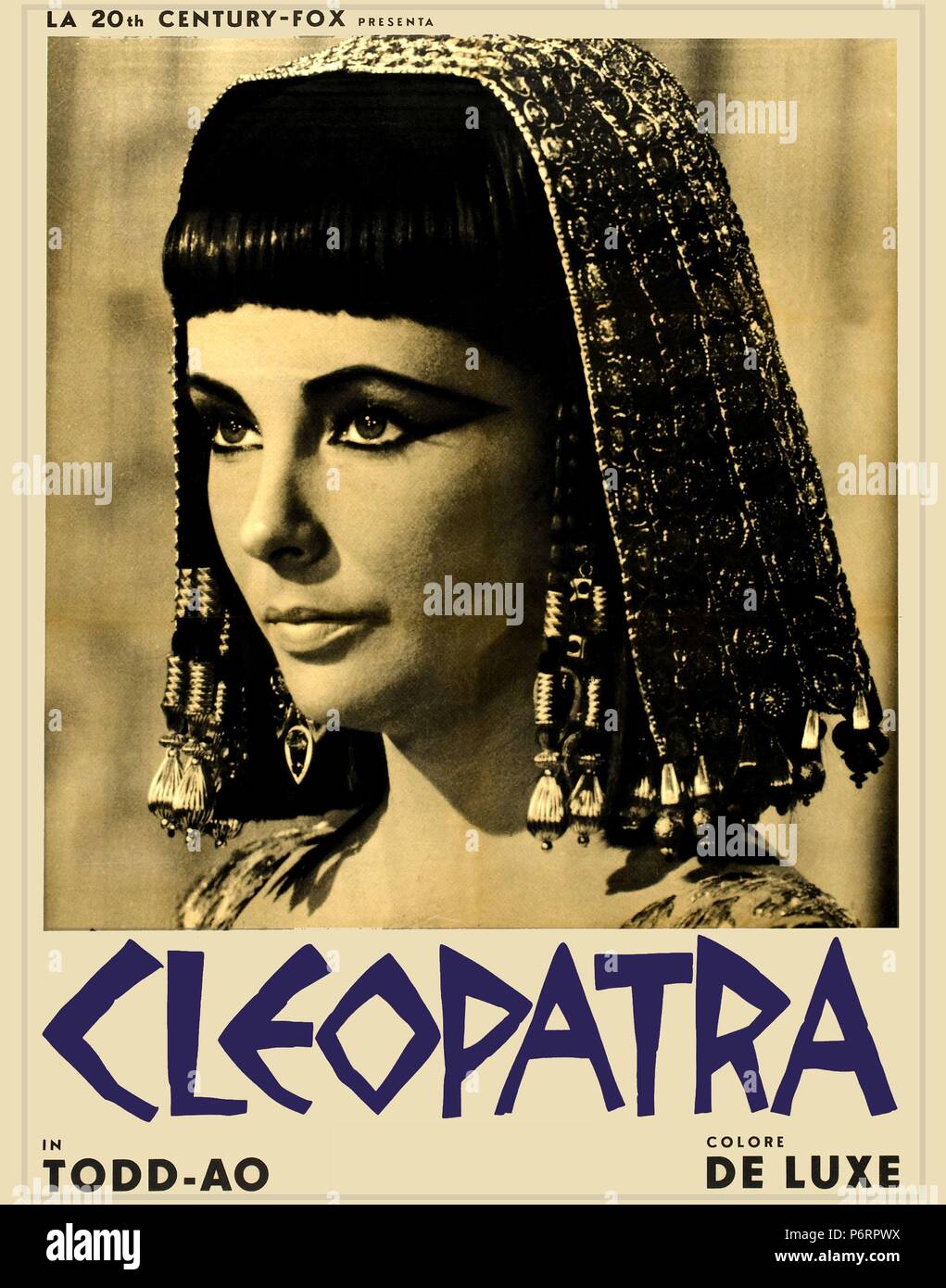 Année : 1963 - Cleopatra UK / USA Réalisation : Joseph L. Mankiewicz Elizabeth Taylor Poster (USA) Banque D'Images