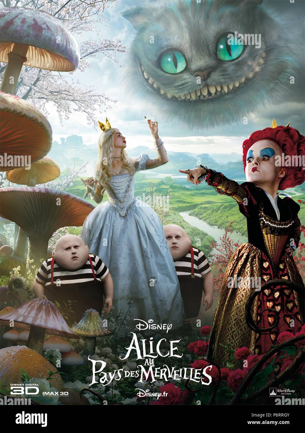 Alice au Pays des Merveilles Année 2010 USA Réalisateur Tim Burton Affiche (Fr Photo Stock Alice au Pays des Merveilles Année 2010 USA Réalisateur Tim Burton Affiche (Fr Photo Stock