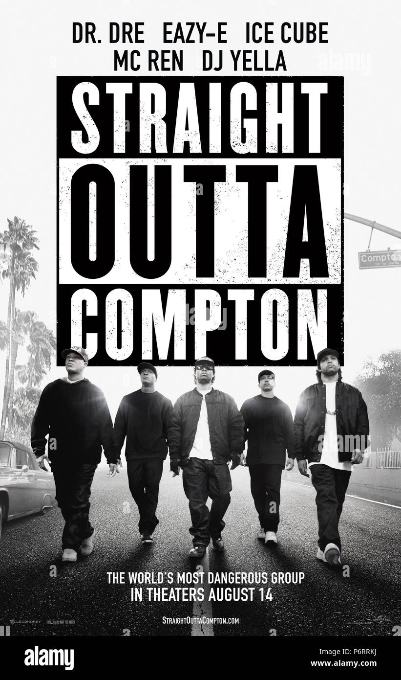 Straight Outta Compton Année : 2015 USA Réalisateur : F. Gary Gray poster du film (USA) Banque D'Images