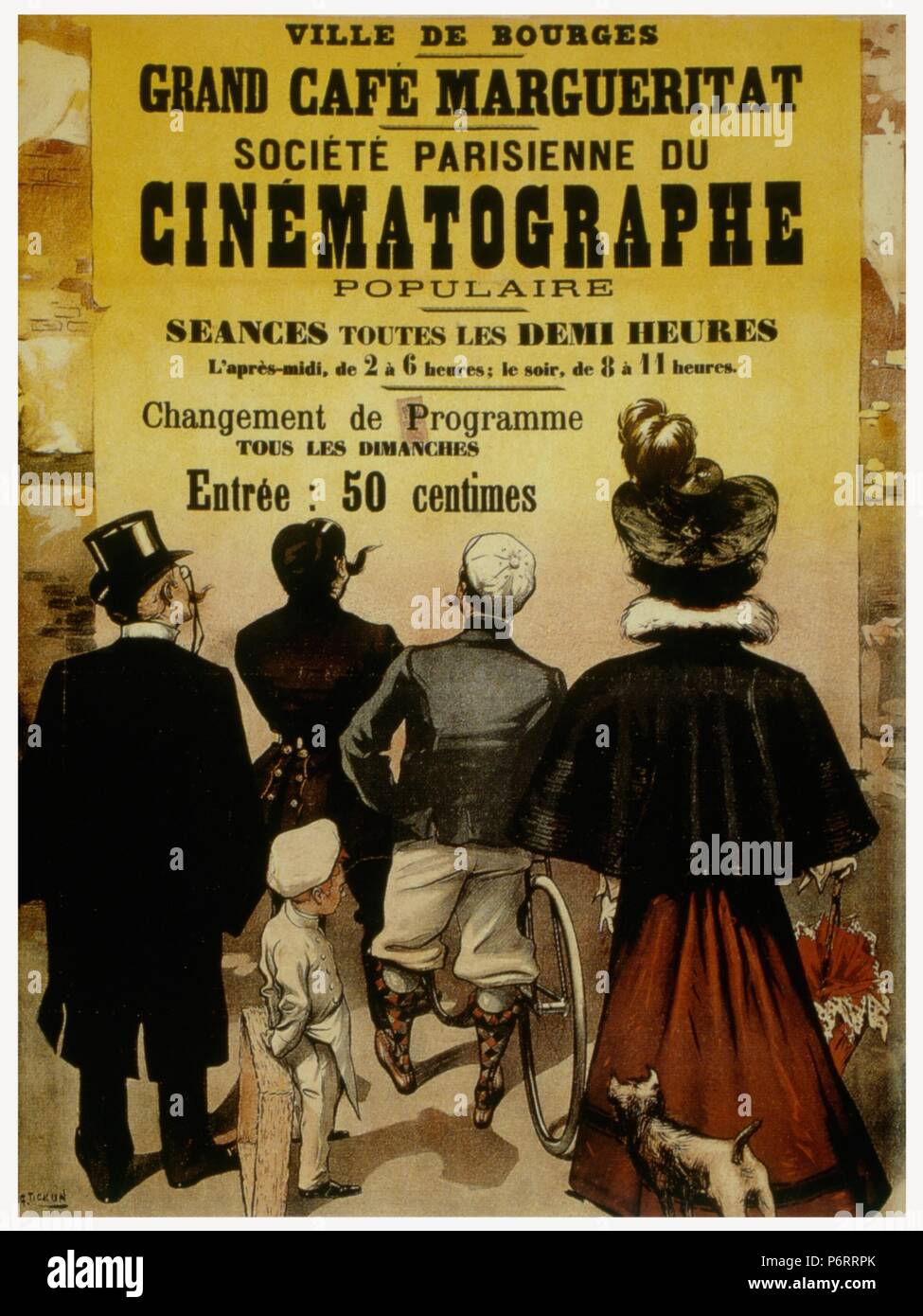 Cinematographe lumière l'affiche annonçant les frères Lumière cinematographe 1986 Banque D'Images