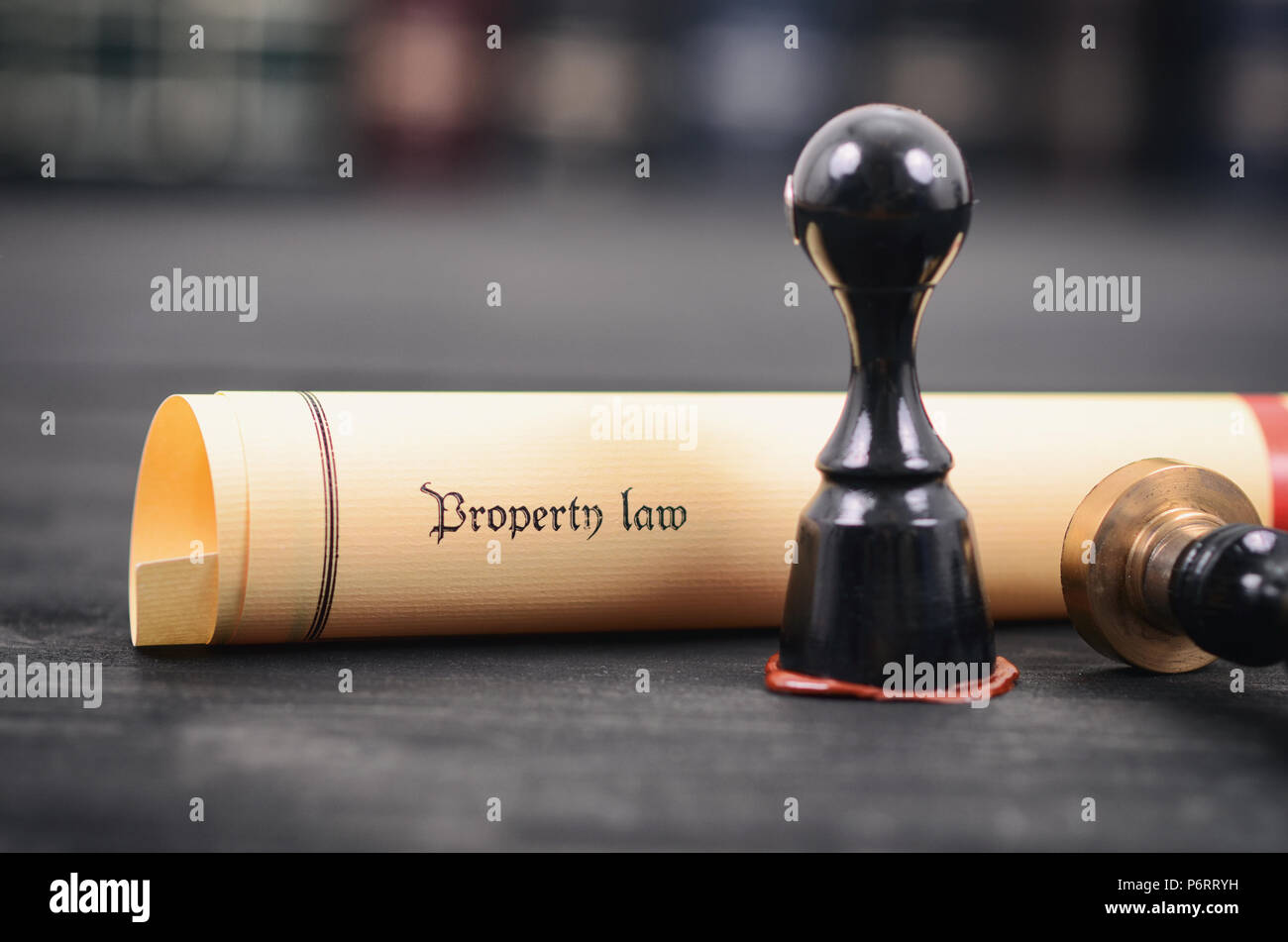 Droit de propriété notaire , joint , concept Légalité, propriété d'un bien, la loi sur le droit de propriété du concept. Banque D'Images