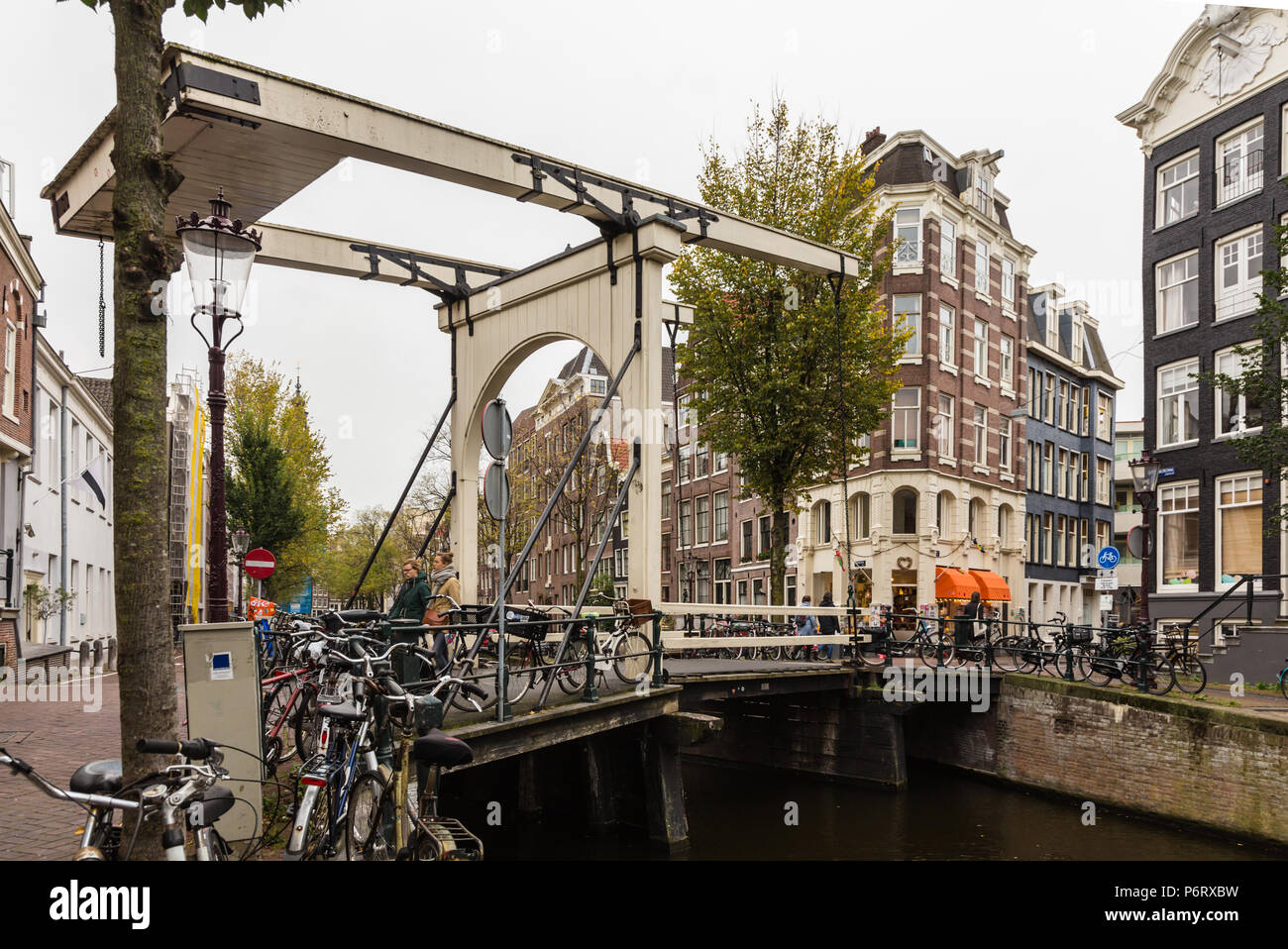 Pont d'amour, Amsterdam, Pays-Bas Banque D'Images