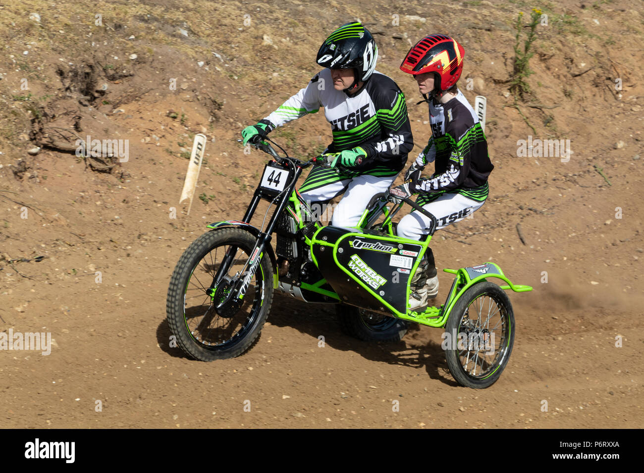 Moto-X Essais cliniques à Cadders événement Hill, Lyng, Norfolk, UK Banque D'Images