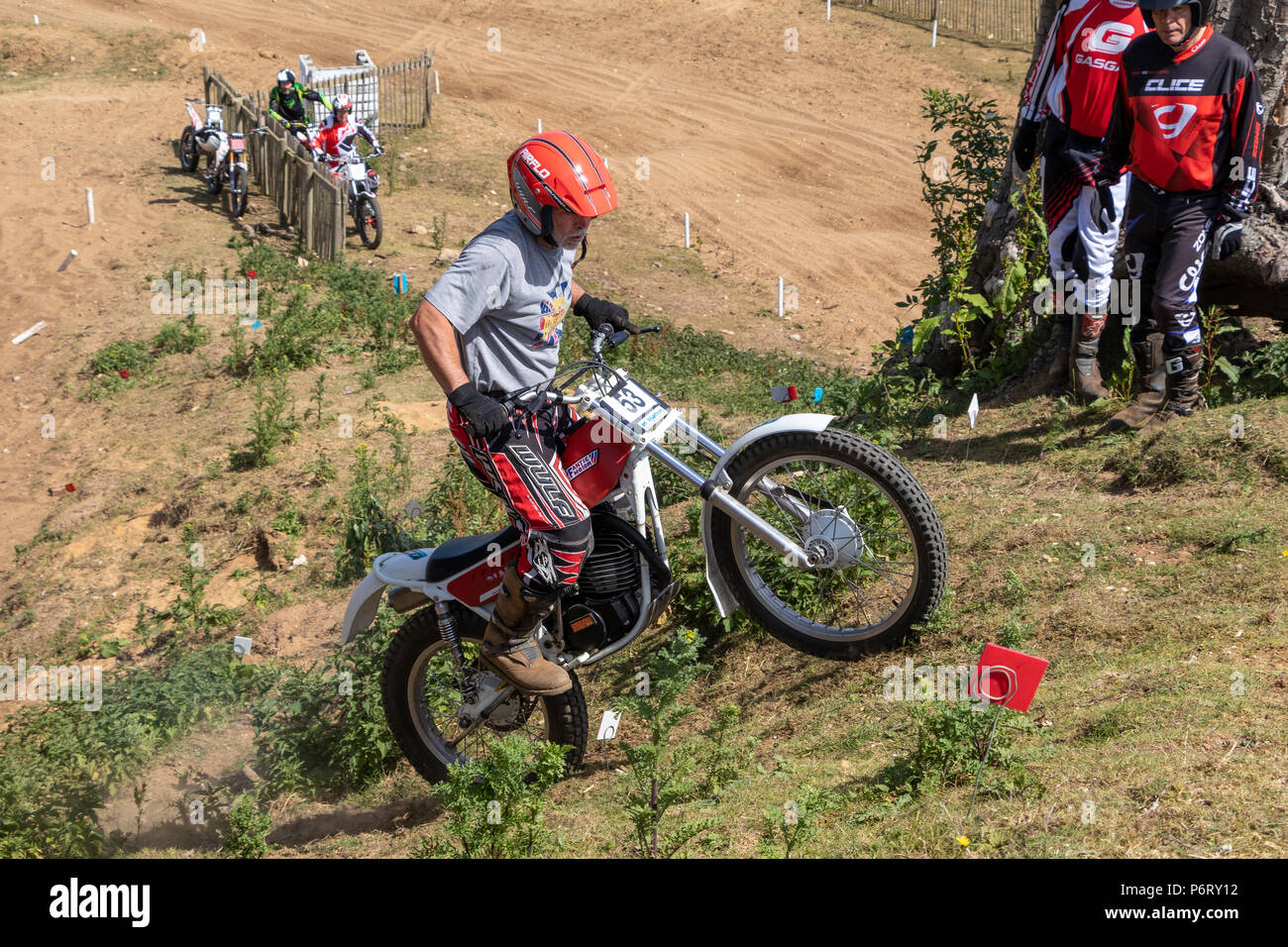 Moto-X Essais cliniques à Cadders événement Hill, Lyng, Norfolk, UK Banque D'Images