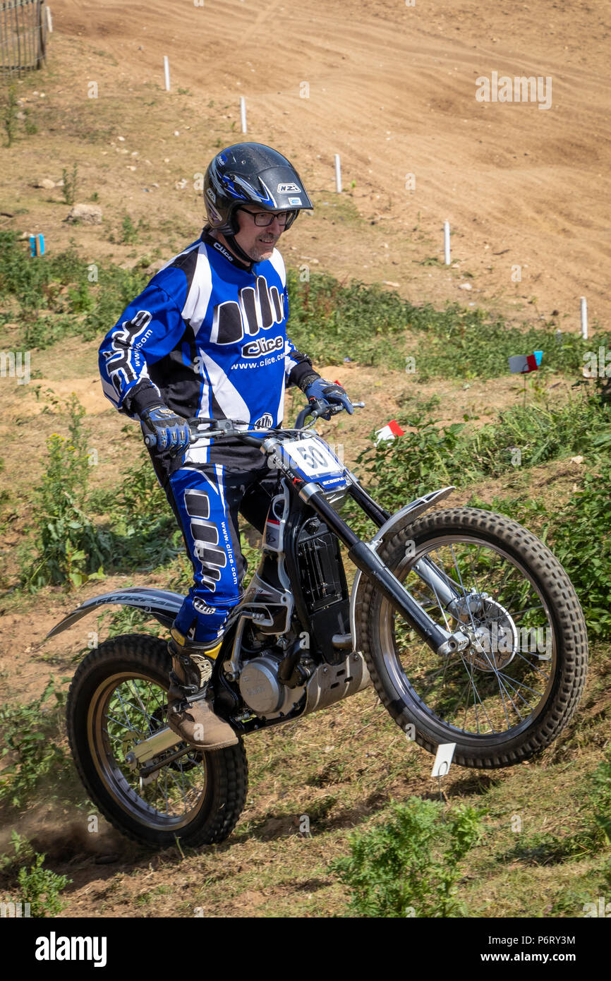 Moto-X Essais cliniques à Cadders événement Hill, Lyng, Norfolk, UK Banque D'Images