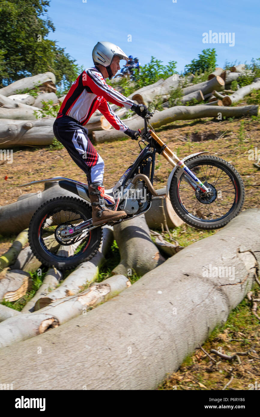 Moto-X Essais cliniques à Cadders événement Hill, Lyng, Norfolk, UK Banque D'Images