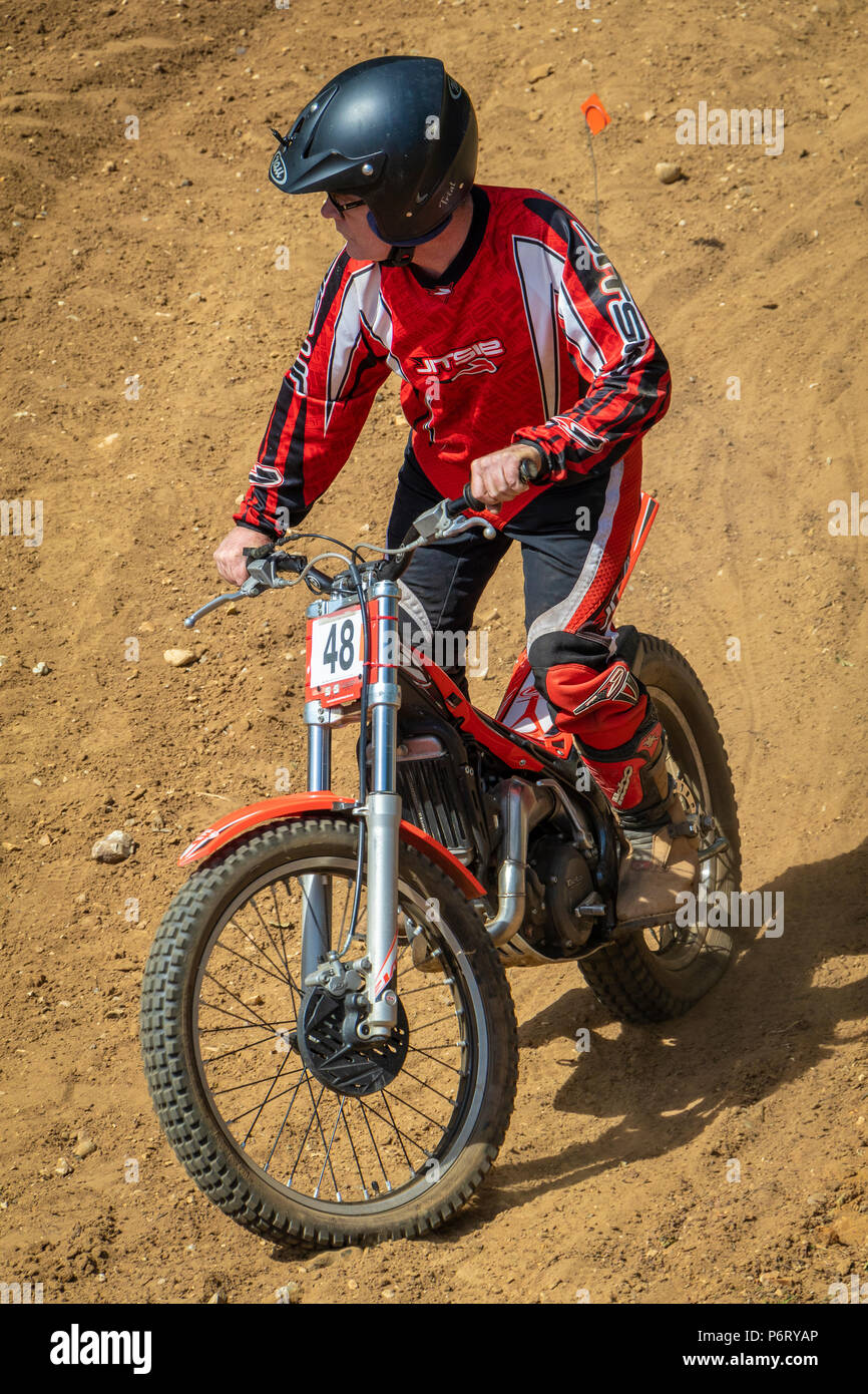 Moto-X Essais cliniques à Cadders événement Hill, Lyng, Norfolk, UK Banque D'Images