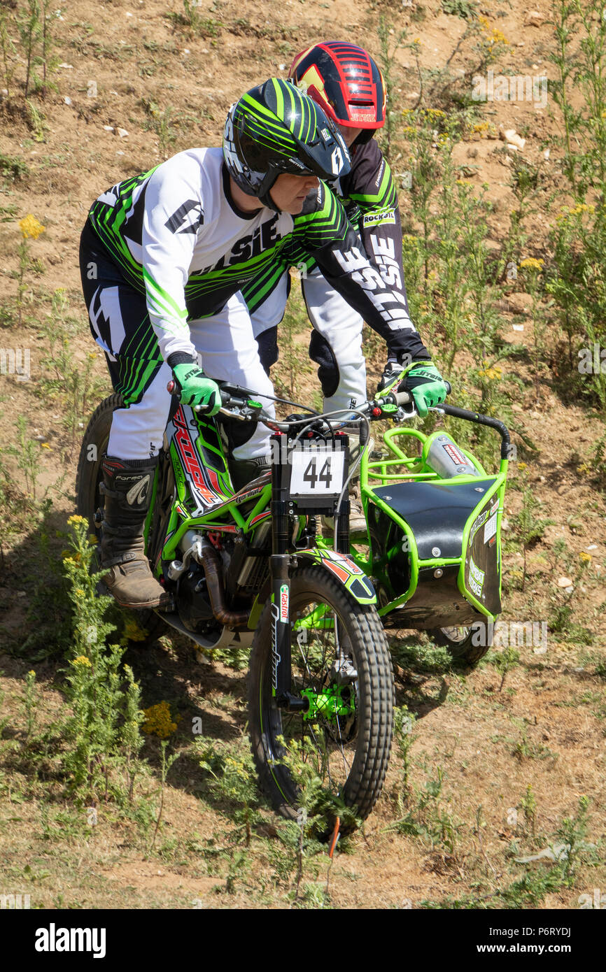 Moto-X Essais cliniques à Cadders événement Hill, Lyng, Norfolk, UK Banque D'Images