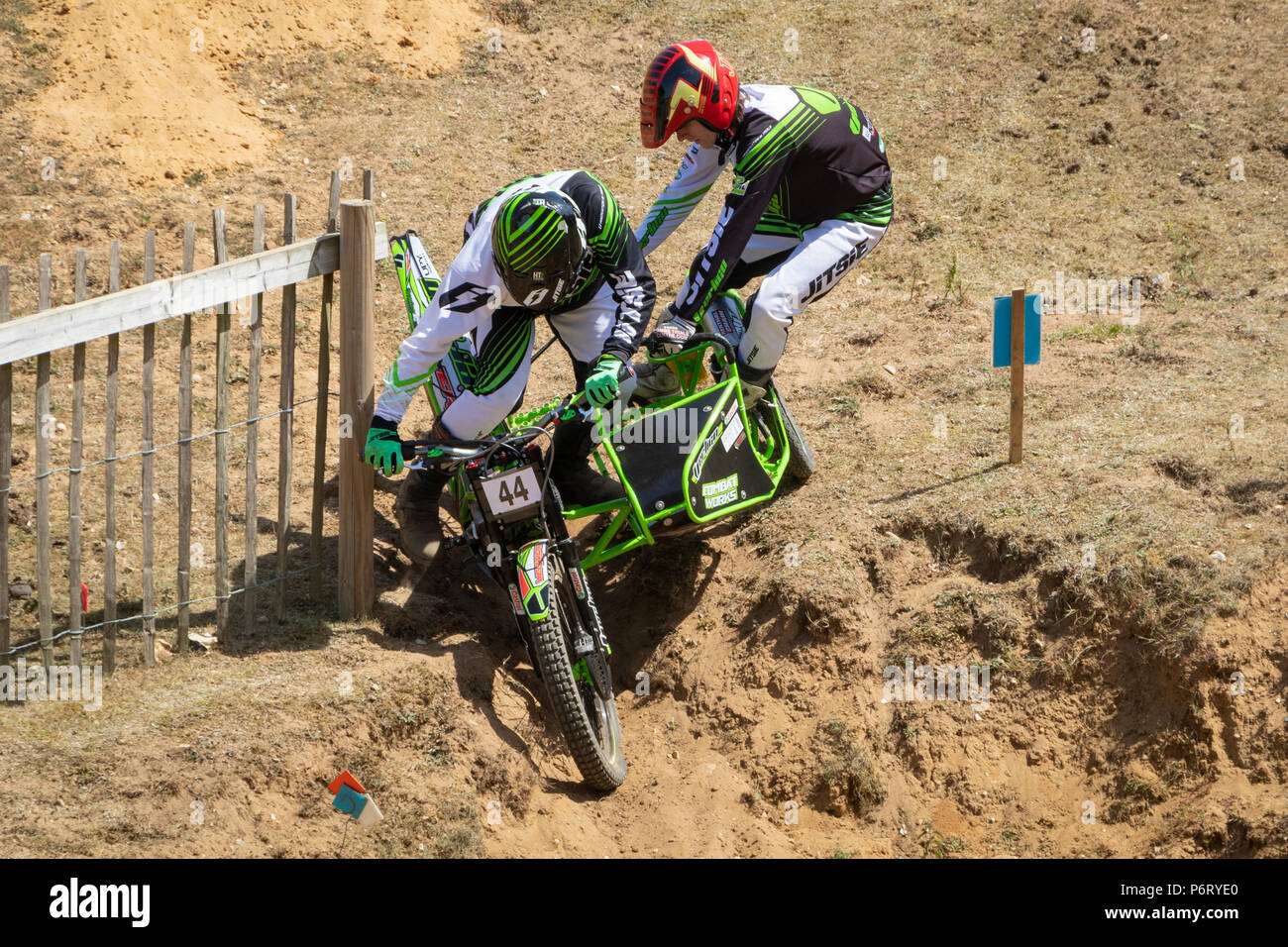 Moto-X Essais cliniques à Cadders événement Hill, Lyng, Norfolk, UK Banque D'Images