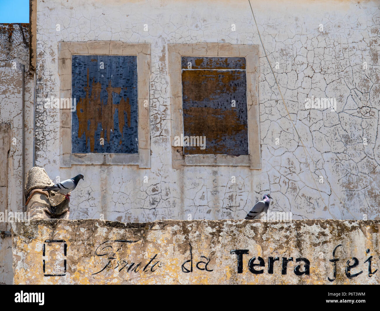 Détail des rues de Vila Real de Santo Antonio, Algarve, Portugal Banque D'Images