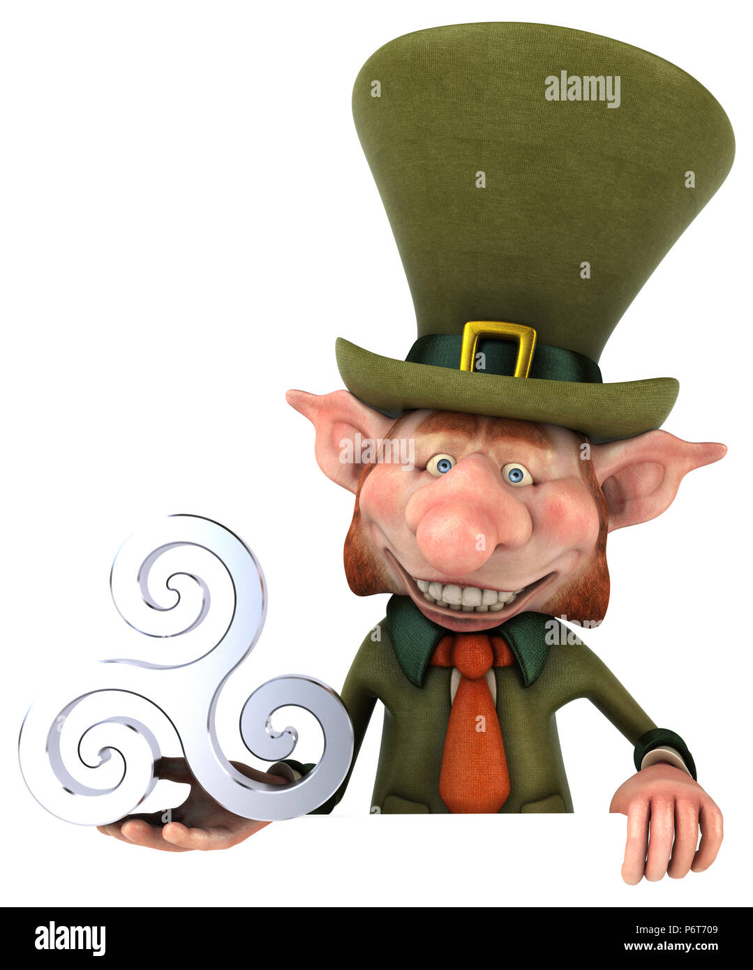 Fun leprechaun - 3D Illustration Banque D'Images