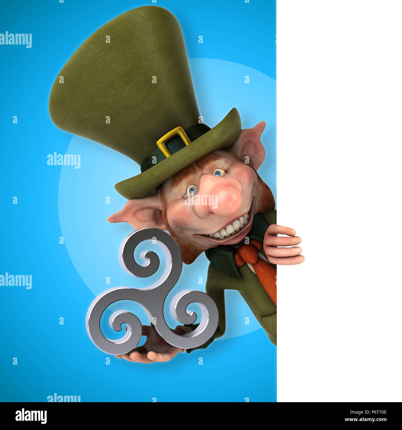 Fun leprechaun - 3D Illustration Banque D'Images