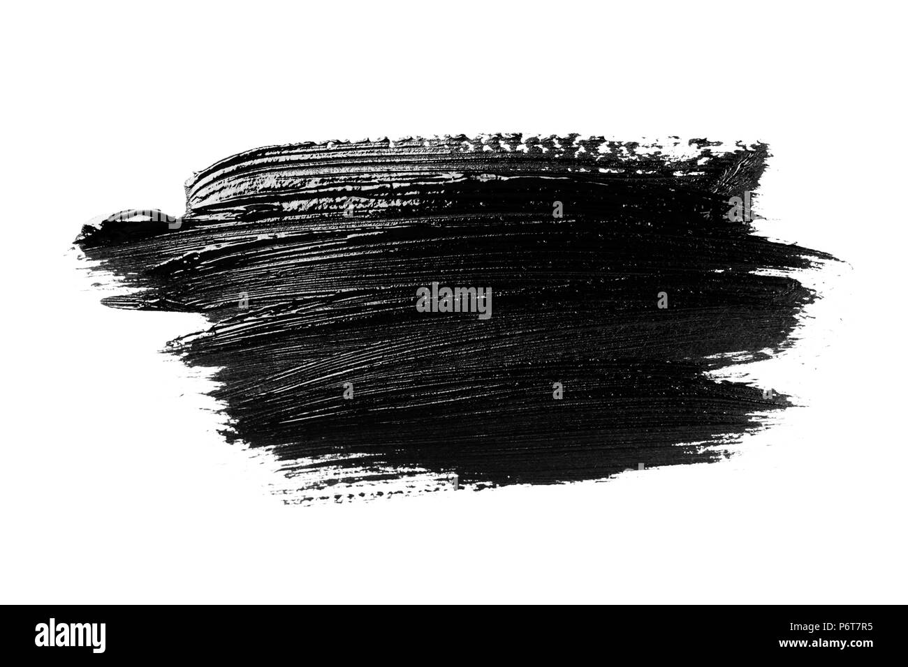 Abstract grunge brush stroke faite avec du jeu peinture acrylique, isolé sur blanc. Parfait pour votre conception. Banque D'Images