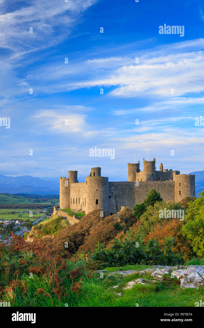 Château de Harlech Gwynedd au Pays de Galles Banque D'Images