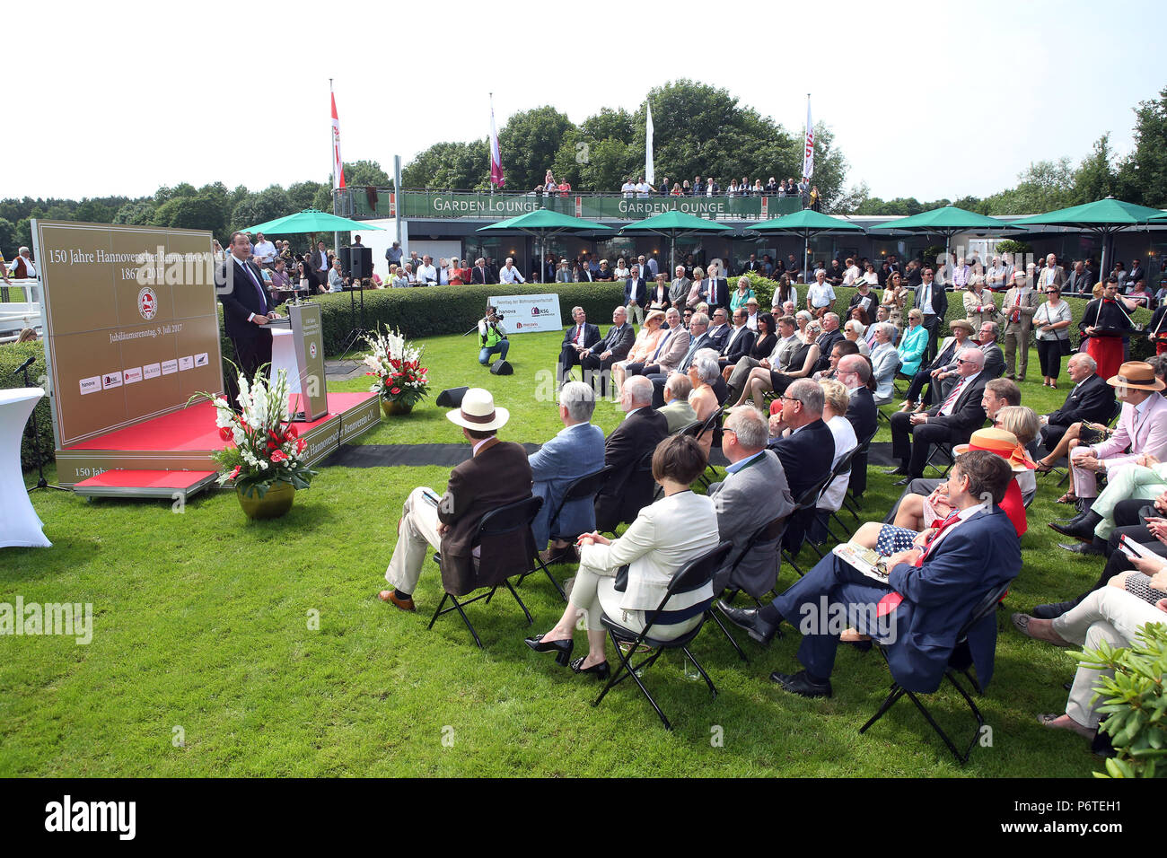 Hanovre, célébration du 150e anniversaire dans le salon du jardin Banque D'Images