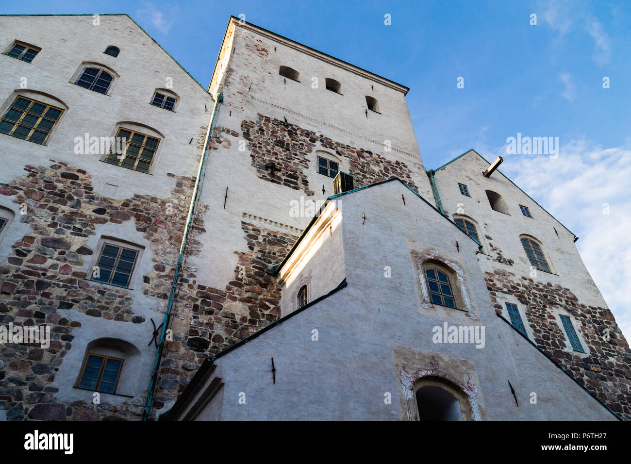 Façade en pierre de Turku en Finlande occidentale, caste Banque D'Images