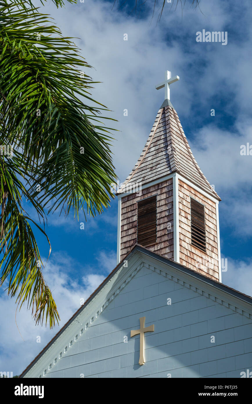French West Indies, St-Barthelemy, Gustavia, Église anglicane Banque D'Images