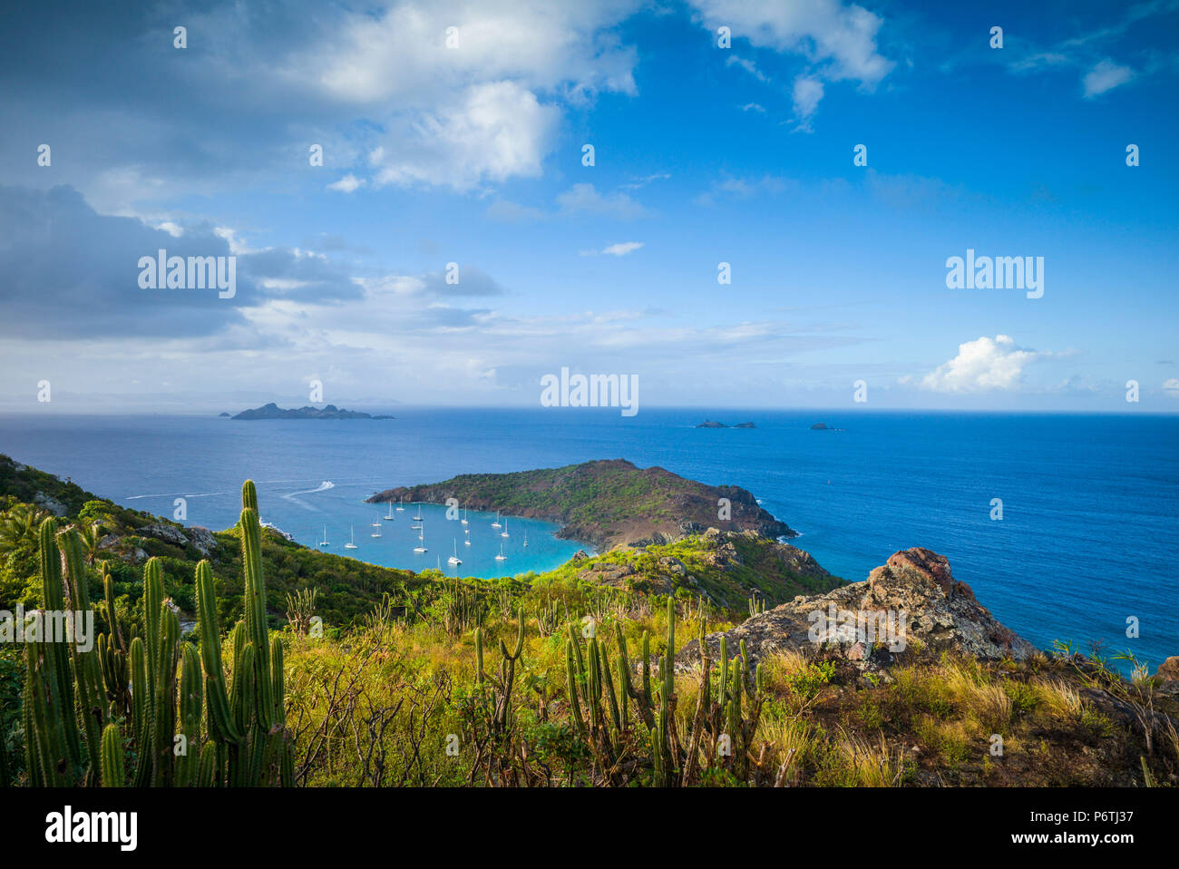 French West Indies, St-Barthelemy, Colombier, Anse de Colombier bay Banque D'Images