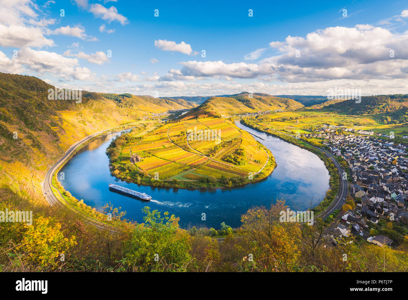 Bremm, district Cochem-Zell, Rhénanie-Palatinat, Allemagne. Banque D'Images