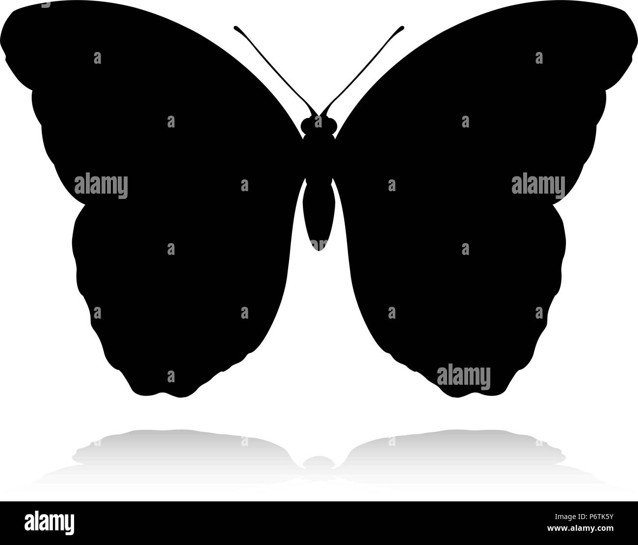 Silhouette d'animaux insectes papillon Illustration de Vecteur