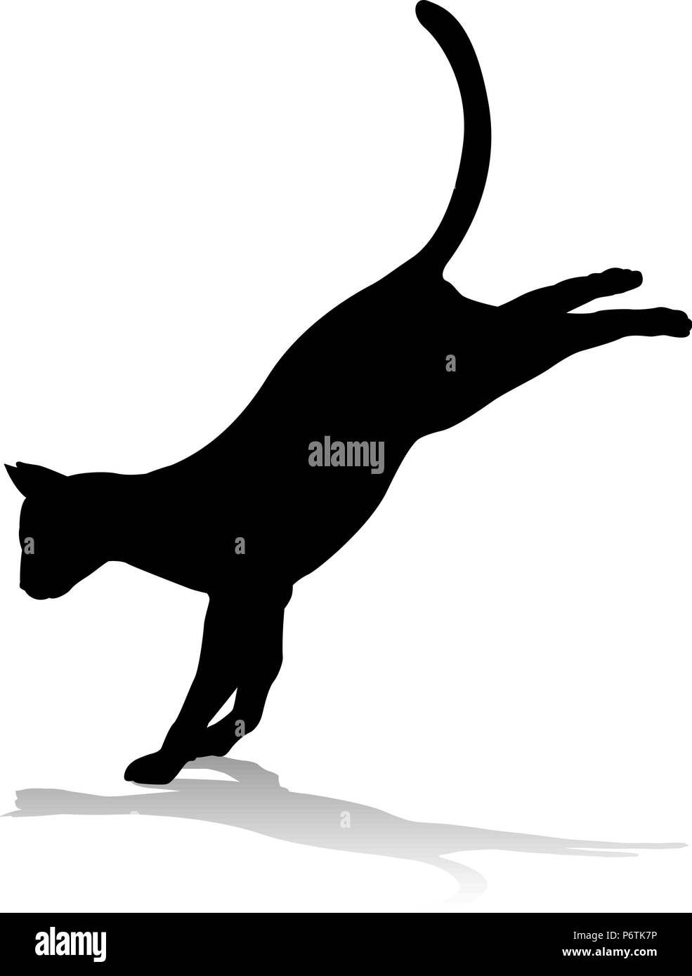 Silhouette de chat Animal Illustration de Vecteur