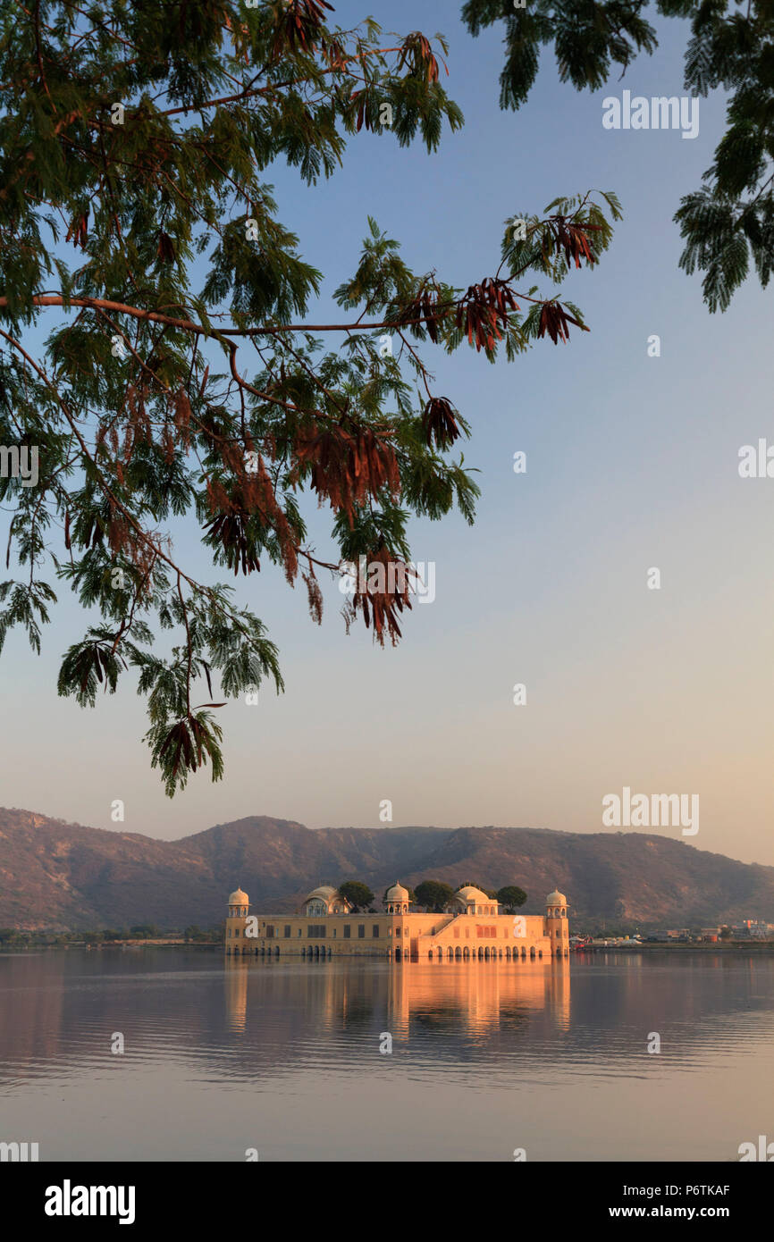 L'Inde, Rajasthan, Jaipur, Jal Mahal (palais d'eau) Banque D'Images
