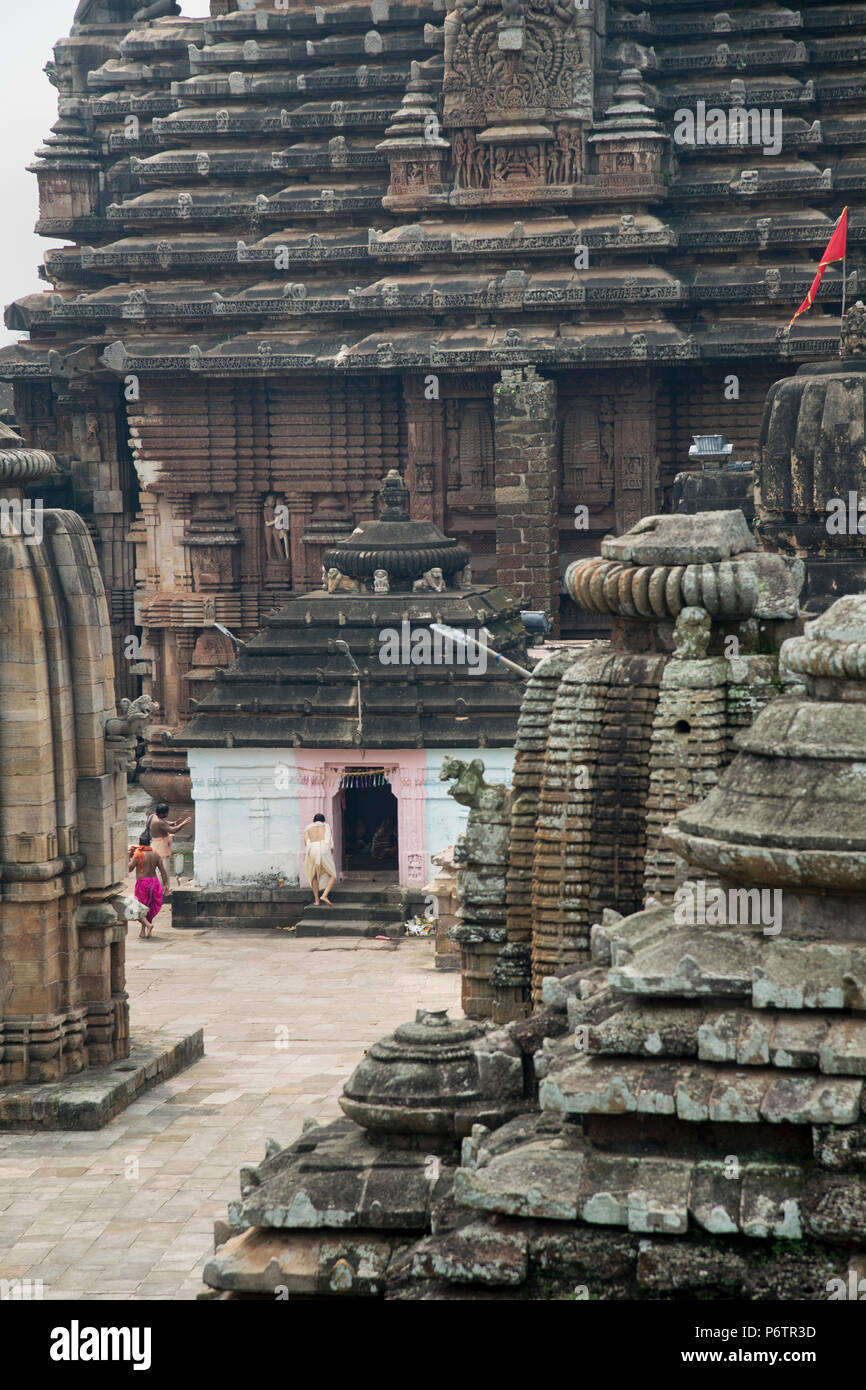 L'image de Lingraj temple à Bhubhaneshwar, Odisha, Inde Banque D'Images